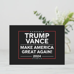 Invitación Trump Vance 2024 Presidente JD Vance Vice MAGA