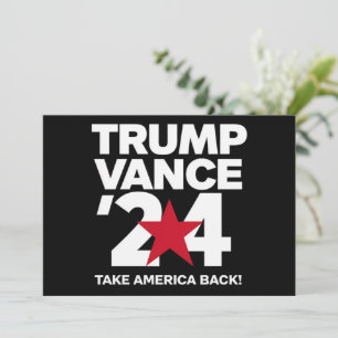 Invitación Trump Vance 2024 Vota las elecciones de Trump 2024