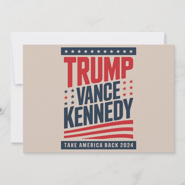 Invitación Trump Vance Kennedy retrocede a Estados Unidos 202 (Anverso)