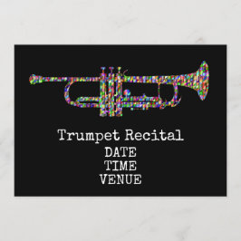 Invitación Trumpet Brass Actuación elegante de jazz recital