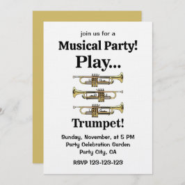 Invitación Trumpet Instrument Trumpeter Musical Party