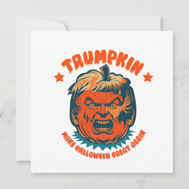 Invitación trumpkin hace que halloween sea genial de nuevo di (Anverso)