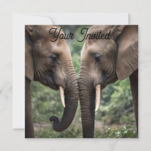 Invitación "Trunk to Trunk: A Gentelphant Embrace"