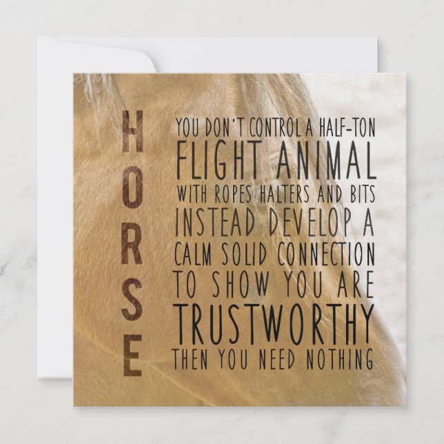 Invitación TRUSTWORTHY 5.25 x 5.25 card (Anverso)