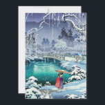Invitación Tsuchiya Koitsu - Nieve de primavera en Maruyama<br><div class="desc">Nieve de primavera en Maruyama,  Kyoto (Haru no yuki,  Kyoto Maruyama) - Tsuchiya Koitsu,  Impresión en color de grabado en madera,  1936</div>