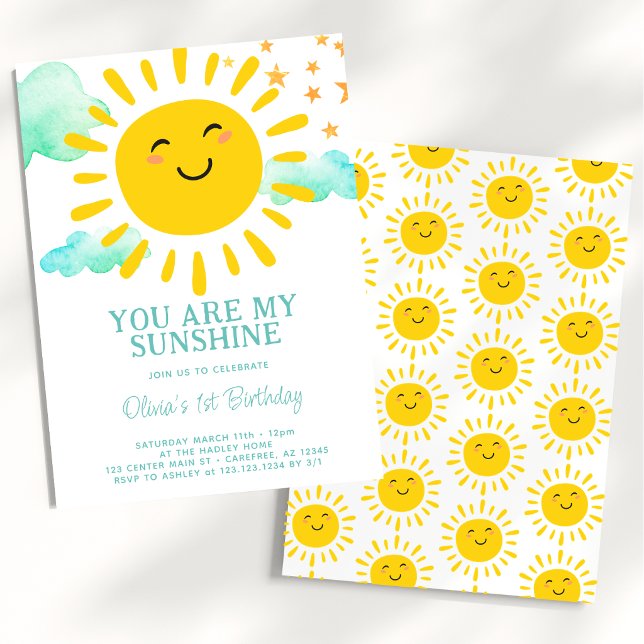 Invitación Tu Eres Mi Sol Fiesta de Cumpleaños 1er Año (Subido por el creador)
