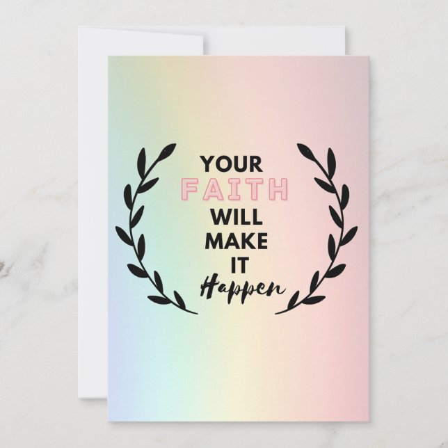 Invitación tu fe hará que suceda (Anverso)