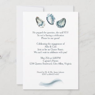 Invitación Tu fiesta de compromiso con el asado de ostión ele