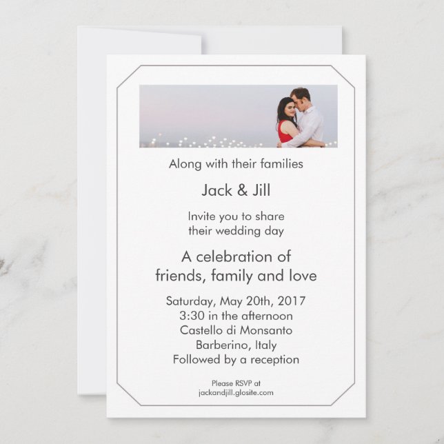 Invitación Tu Foto 5x7 (Anverso)