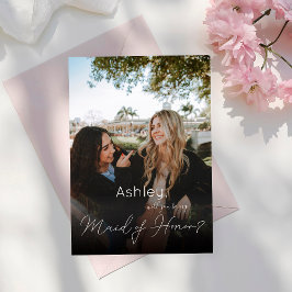 Invitación ¿Tu foto será mi empleada de honor? Blanca