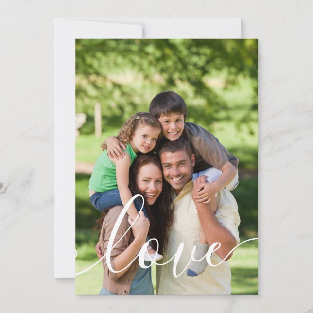 Invitación Tu guión de foto Amor (Anverso)