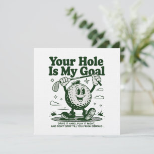 Invitación Tu hoyo es mi meta divertido golf golfing golfista