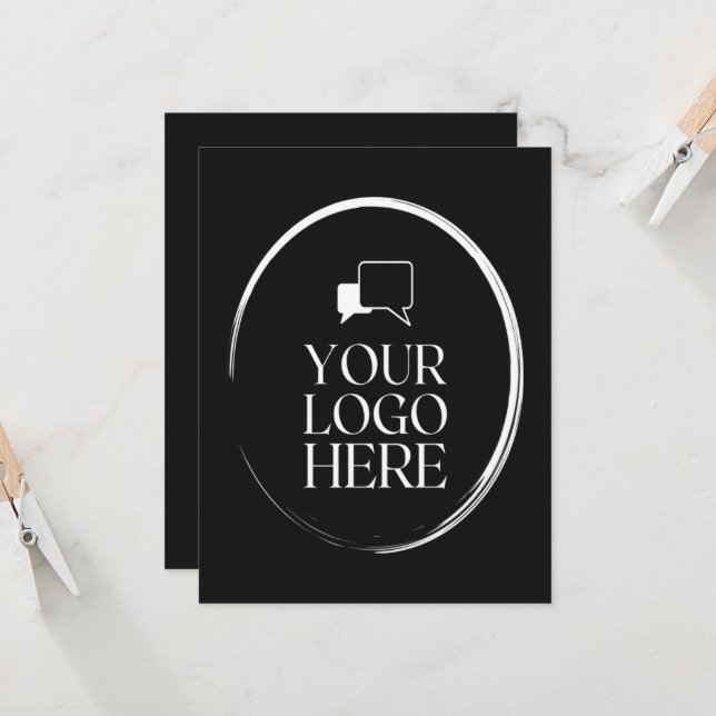 Invitación Tu Logo Aquí Moderno  (Anverso/Reverso In Situ)