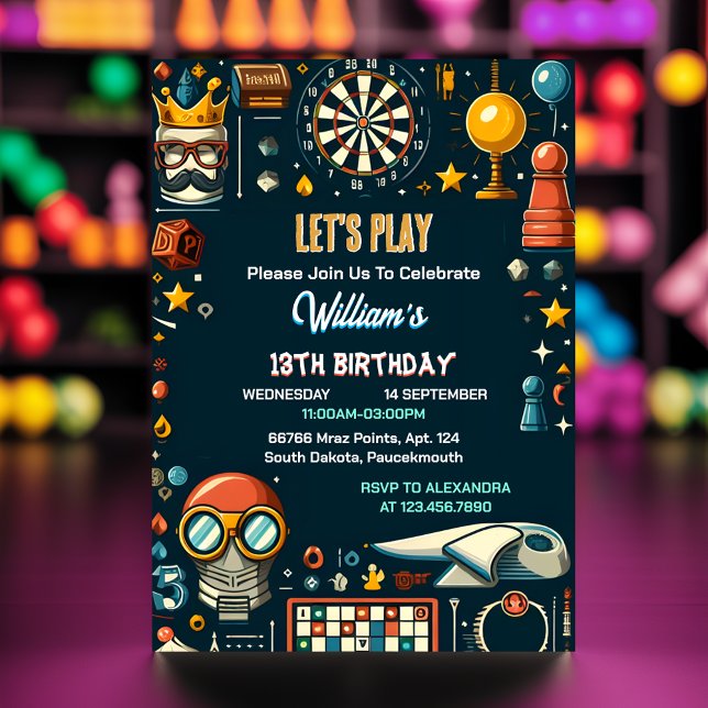 Invitación Tu Noche De Juego De Ajedrez Rey Y Reina (Subido por el creador)