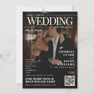 Invitación Tu portada de revista de foto editorial única de b
