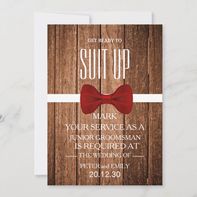 Invitación Tu Servicio como Padrino de Boda (Anverso)