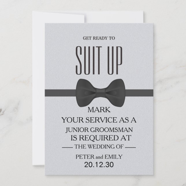 Invitación Tu Servicio como Padrino de Boda (Anverso)