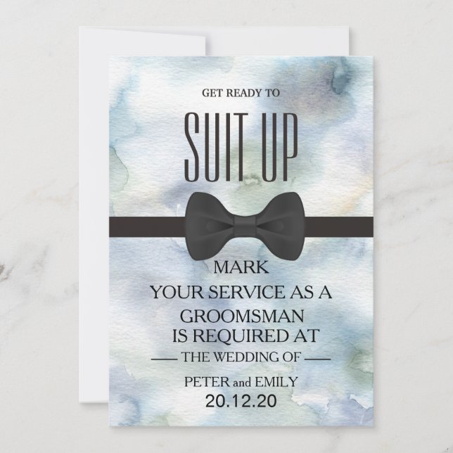 Invitación Tu Servicio como Padrino de Boda (Anverso)