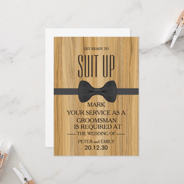Invitación Tu Servicio como Padrino de Boda (Anverso/Reverso In Situ)