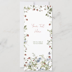 Invitación Tu texto Flor silvestre color de agua Baby Shower