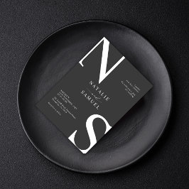 Invitación Tuatara Minimalista y elegante negrita Boda inicia