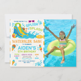 Invitación Tubo de agua Bash Editable Foto de Tubo de Agua