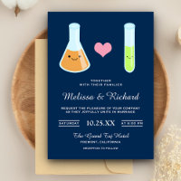 Tubos de ensayo románticos y lindos para invitació