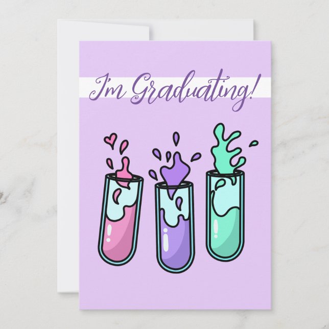 Invitación Tubos de ensayo turbulentos (Anverso)