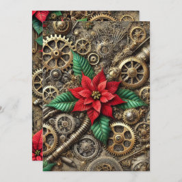 Invitación Tubos y engranajes de vapor imprimibles con Poinse