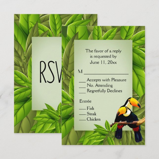 Invitación Tucanes de la Selva responden con selección de pla (Anverso / Reverso)