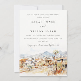Invitación Tucson Arizona Landscape Wedding Anniversary