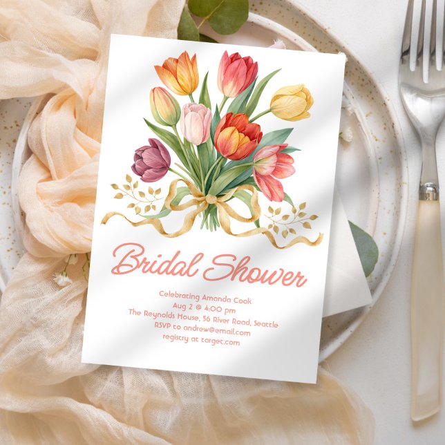Invitación Tulip Bouquet Bridal Shower (Subido por el creador)