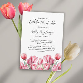 Invitación Tulip Celebration of Life Funeral