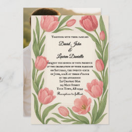 Invitación Tulip Ever After Photo Wedding Invitation