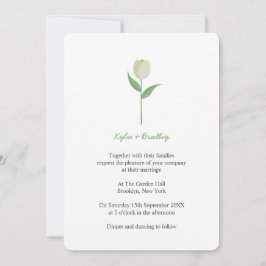 Invitación Tulip Minimalista de Green Mist