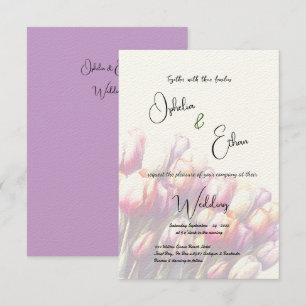 Invitación Tulip Minimalista Purple