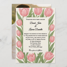 Invitación Tulip Together Photo Wedding Invitation
