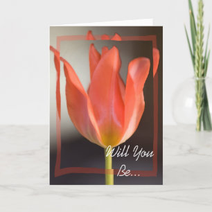 Invitación Tulipán de Primavera Roja Serás Mi Invitada De La