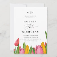 Tulipán floral de primavera boda | Foto y código Q