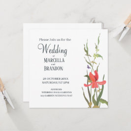Invitación Tulipán Floral Nupcial en Floración de Primavera