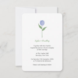 Invitación Tulipán Minimalista de Lilac