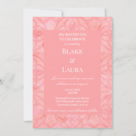 Invitación Tulipán Rosa Flores de Primavera Batik Personaliza