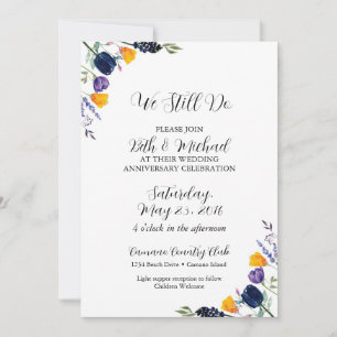 Invitación Tulipán y Flor Silvestre Seguimos Haciendo Anivers