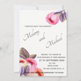 Invitación Tulipanes acuáticos modernos y elegantes de Bohemi