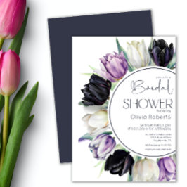 Invitación Tulipanes blancos de primavera Ducha de novia