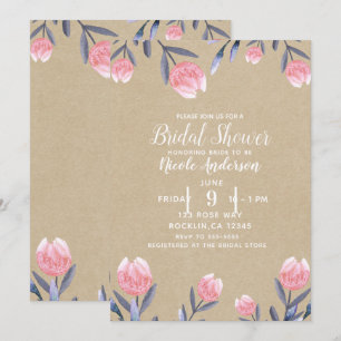 Invitación Tulipanes de Acuarela de Agua de Melocotón para De