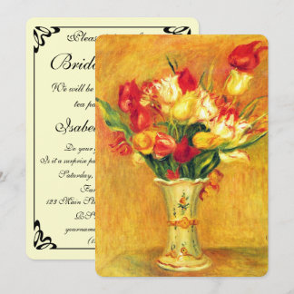 Invitación Tulipanes de Pierre Renoir, Desayuno de Bodas Vint