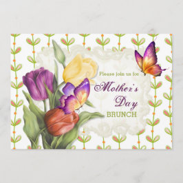 Invitación Tulipanes de primavera 2 Brunch del Día de la Madr