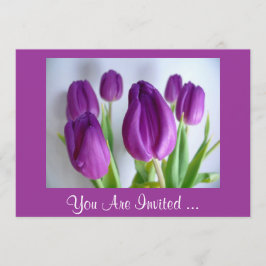 Invitación Tulipanes morados