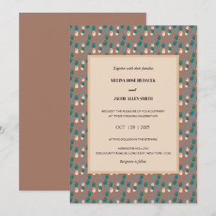 Invitación Tulipanes Neutrales de Amsterdam en el Boda Mocha